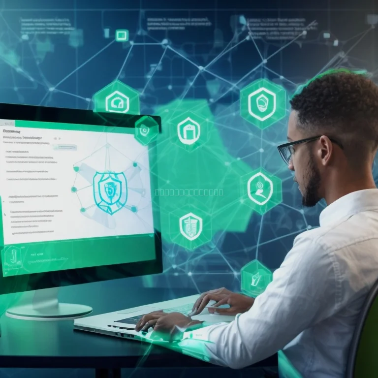 Person beim Online-Training